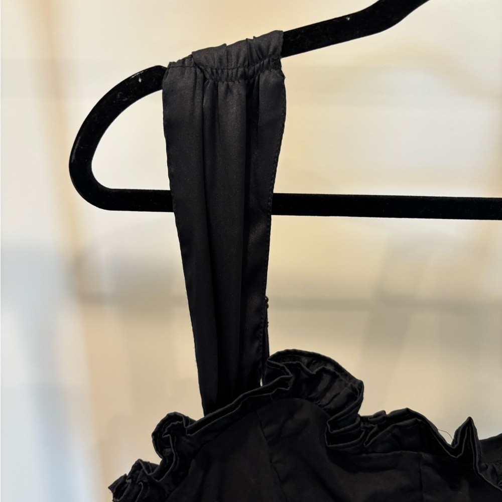 Free People Black Mini Dress with Wide Straps - Picture 4 of 6